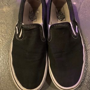 Vans Black Slip Ons